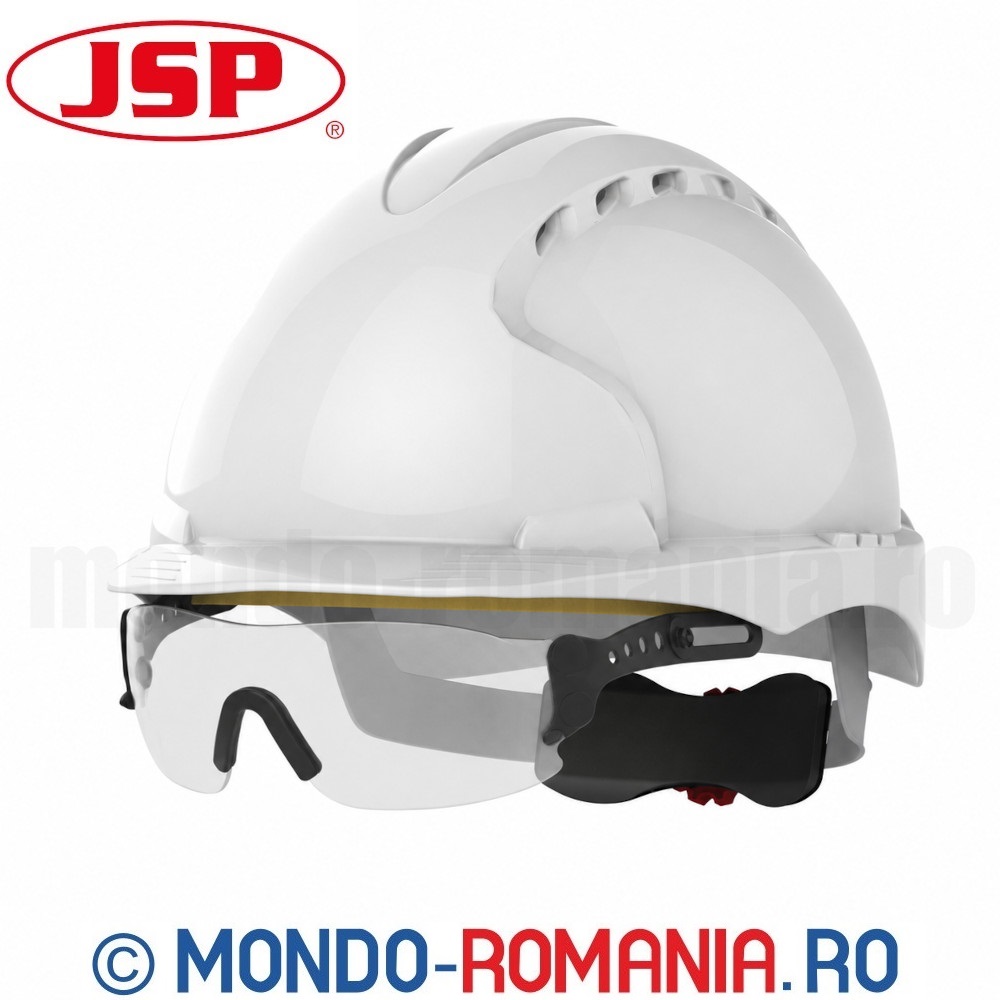 Casca de protectie cu ochelari retractabili inclusi