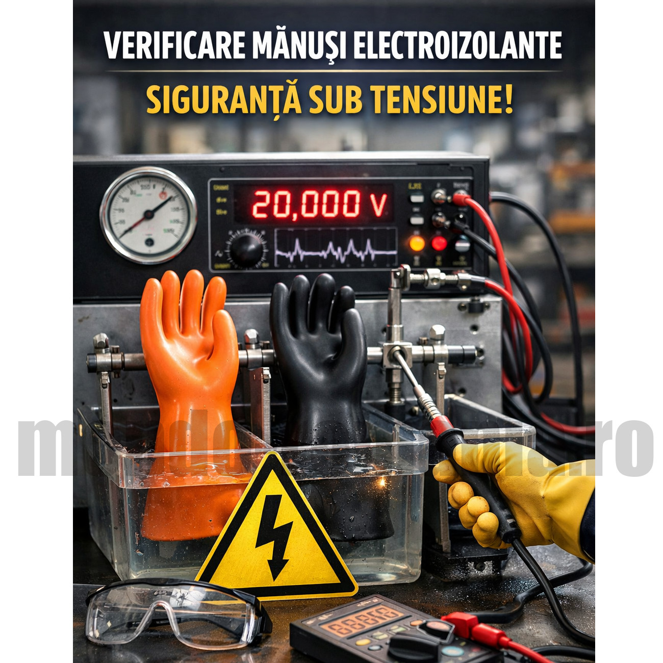 Verificare periodica manusi electroizolante