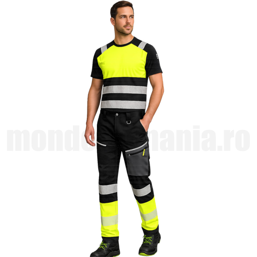 Pantaloni reflectorizanti + tricou reflectorizant CONTRAST