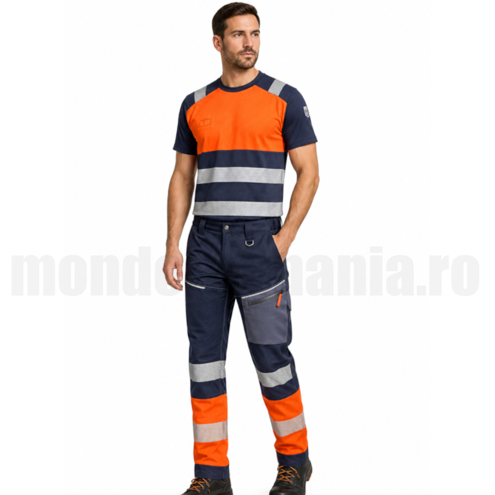 Pantaloni reflectorizanti + tricou reflectorizant CONTRAST